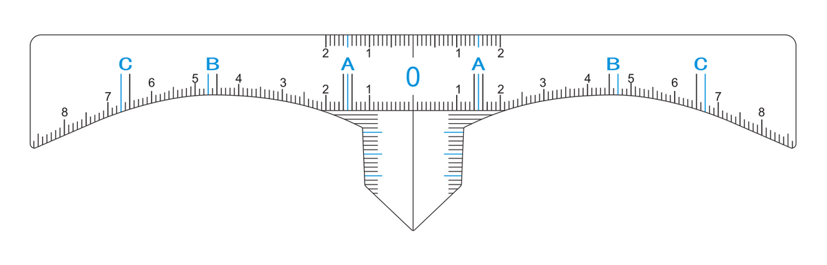 Sticky Rulers Curved brow mapping ruler - Australian Colour Technologies