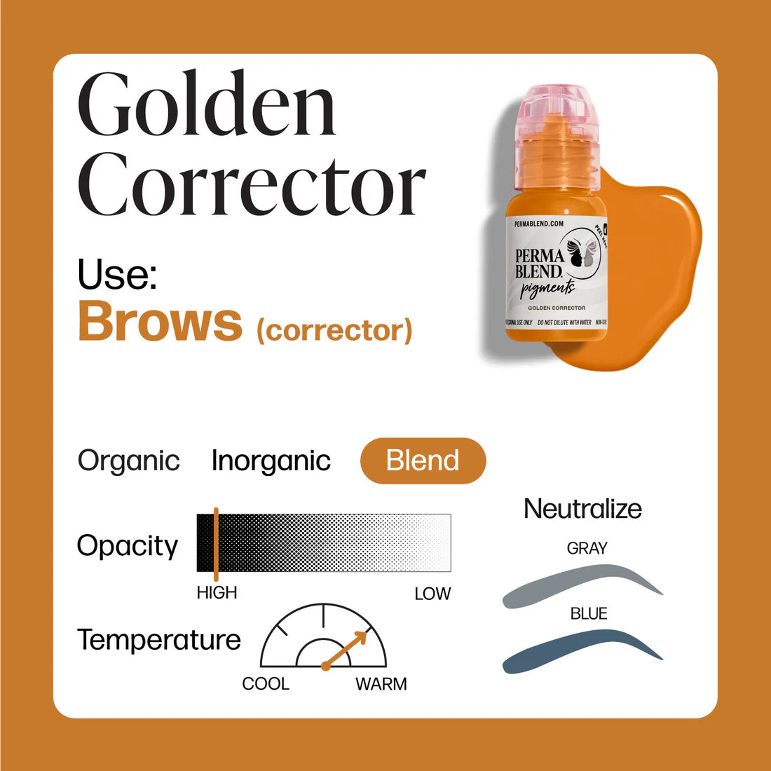 Perma Blend Golden Corrector Perma Blend tattoo pigment - Australian Colour Technologies (image 2)