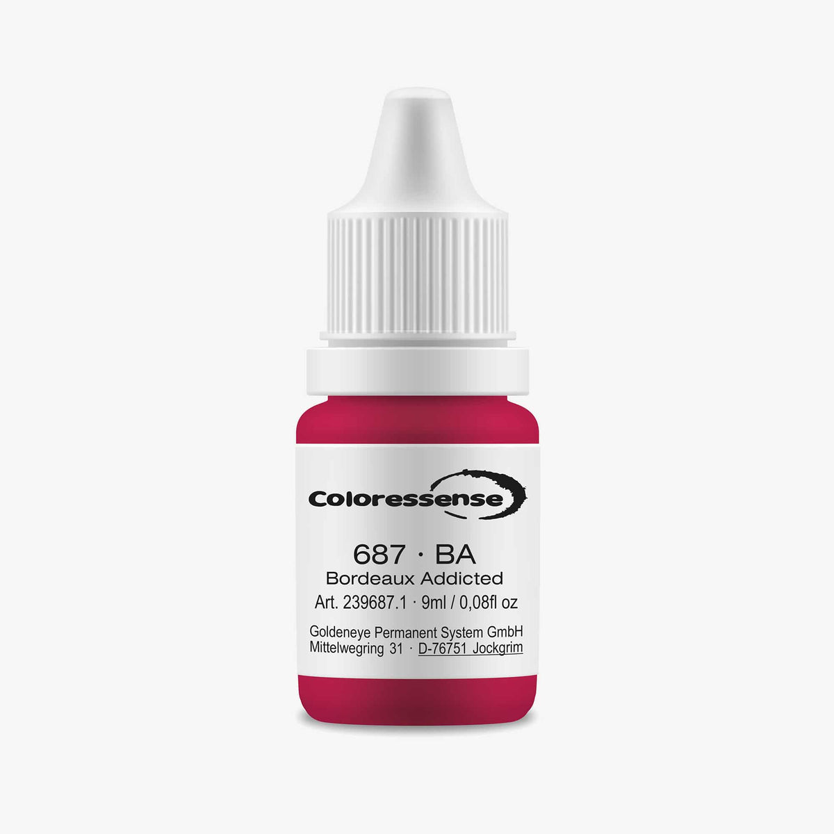 Bordeaux Addicted 10ml Coloressense cosmetic tattoo pigment bottle - Australian Colour Technologies