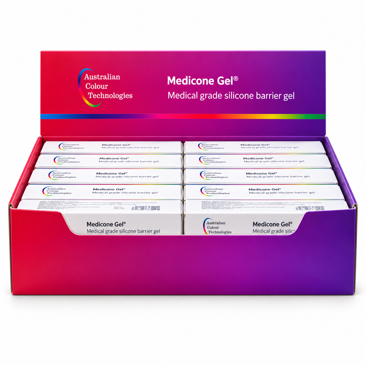Medicone Gel – Retail Counter Box 20 x 5g - Australian Colour Technologies